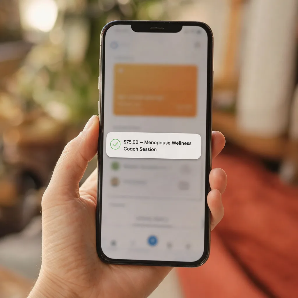 Your first paid session: payment received on the reader's phone